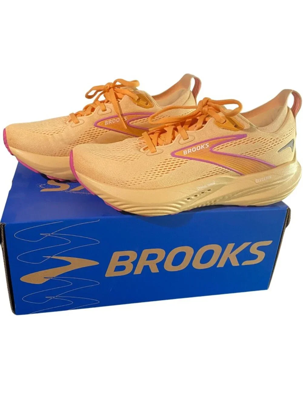Brooks Glycerin 22 Women’s Running Shoes Size 8 Sherbert Apricot Pink